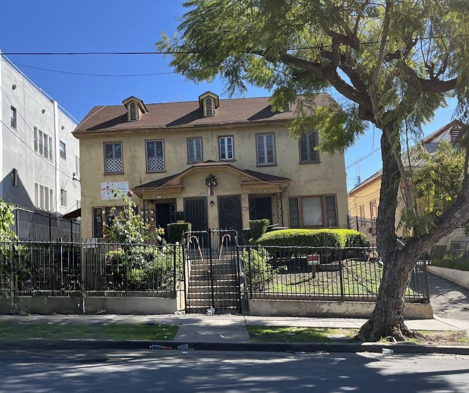 The existing building at 446 S Bonnie Brae Street as it stands today